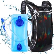 Rave Hydration Pack, Hydration Backpack with 2L Hydration Bladder, Festival Essential Water Backpack for Hiking, Running, Cycling, and Music Festivals
